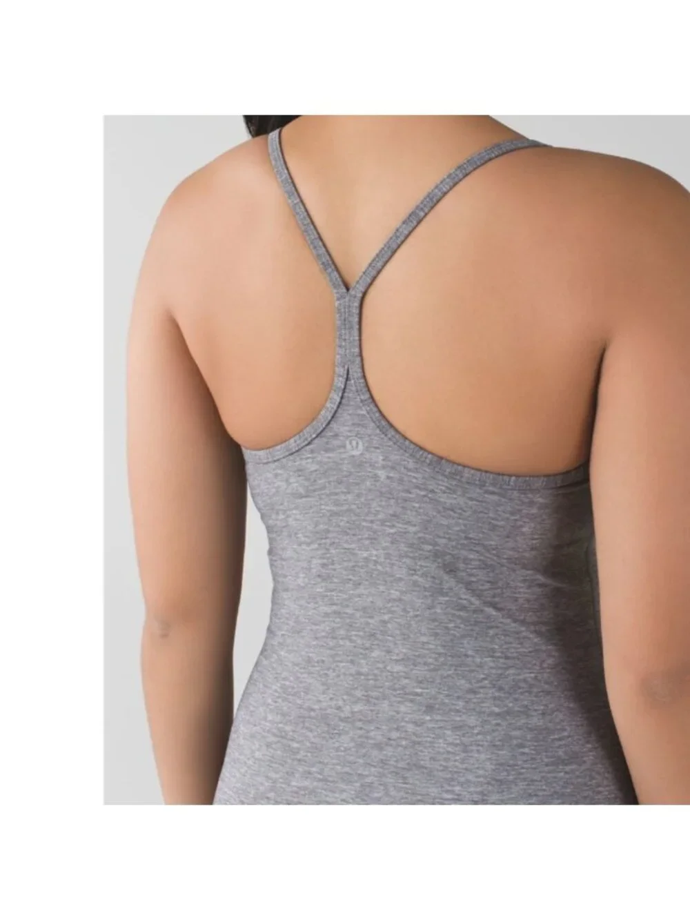 Lululemon Power Y Tank Heathered Slate